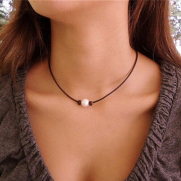 1 Pc Fashion White Pearl Choker Necklace, nice Necklace, cute Necklace. - Picture 3 of 3